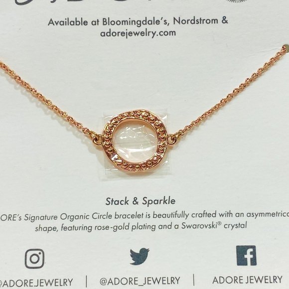 Adore Rose Gold Organic Circle Bracelet - New - Picture 4 of 7